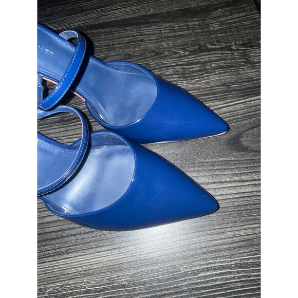 Marc Fisher Hadais Navy Blue Heeled Mule Sz. 8 - Picture 2 of 8